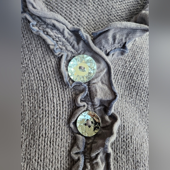 Pur Handknit Textured Vintage Inspired Cozy Fall Cardigan Size M Feminine - Picture 4 of 8